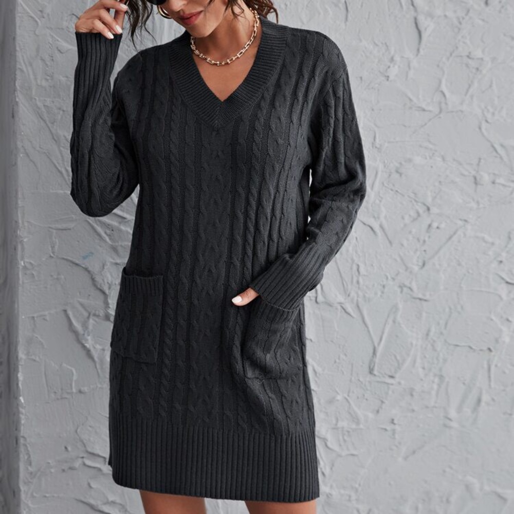 Sweater dress and sweater